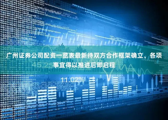 广州证券公司配资一览表最新待双方合作框架确立、各项事宜得以推进后即启程