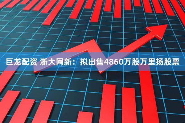 巨龙配资 浙大网新：拟出售4860万股万里扬股票