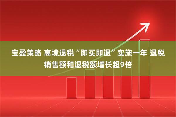 宝盈策略 离境退税“即买即退”实施一年 退税销售额和退税额增长超9倍